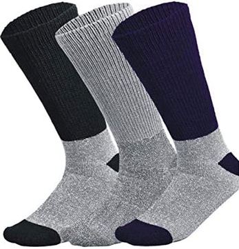 Diabetic Socks For Men and Women Loose Fit Non-Binding Thermal Diabetic Crew Cotton Socks Keep Foot Warm.