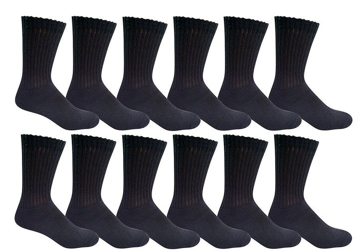 Men’s Casual Cotton Crew Socks for All Purpose Work Sports 12 pairs Bulk & Wholesale