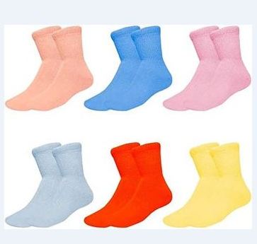 Diabetic Socks Combed Cotton Women's Ankle Socks Health Circulatory Physicians Approved Non Binding Top 6 Pack 9-11 Mixed Color