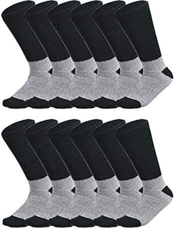 Diabetic Socks For Men and Women Loose Fit Non-Binding Thermal Diabetic Crew Cotton Socks Keep Foot Warm.