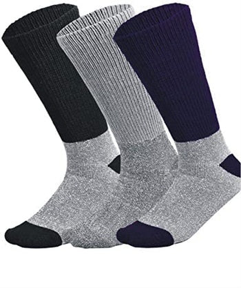 Diabetic Socks For Men and Women Loose Fit Non-Binding Thermal Diabetic Crew Cotton Socks Keep Foot Warm.