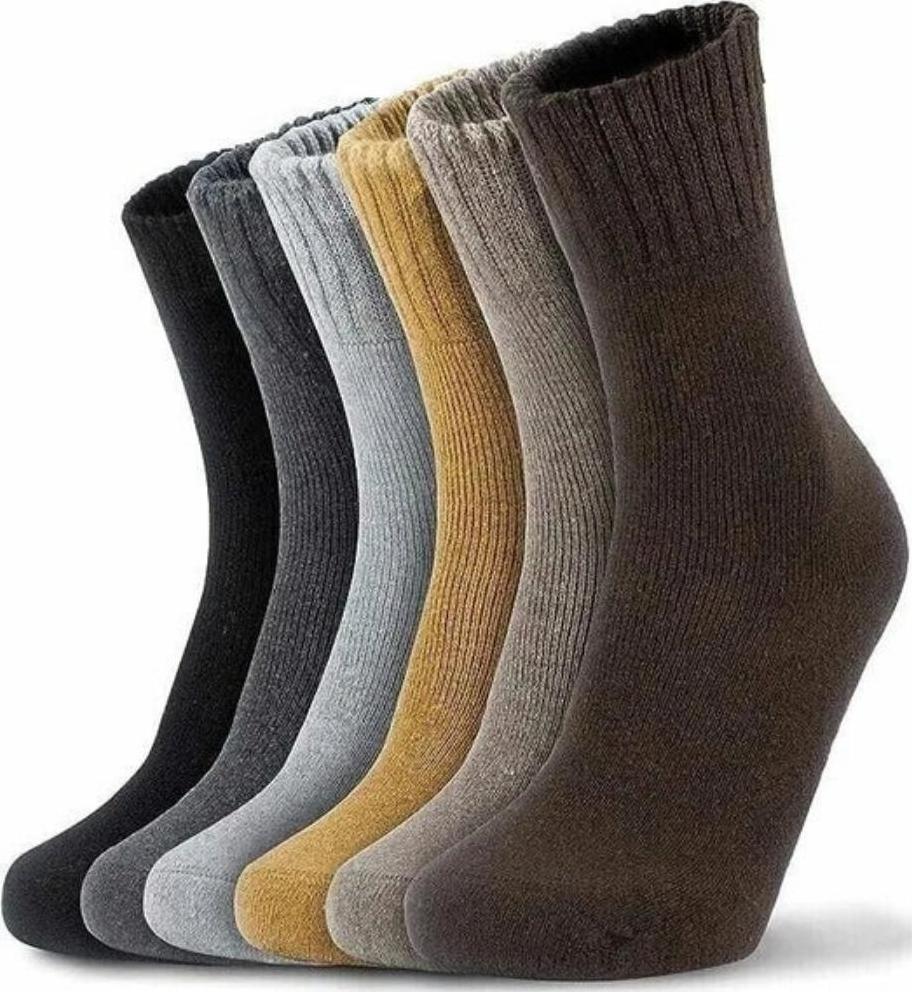 6 Pairs Men Merino Lambs Wool Socks Winter Heavy Duty Thermal Boots Size 9-11 10-13