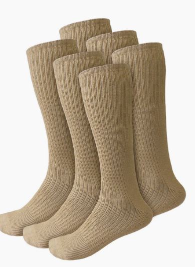Military Boot Socks Quick-Dry Cotton Crew Socks for Firefighters, Police, Hiking
