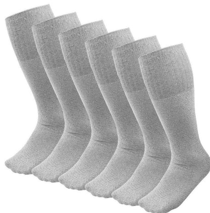 6 Pairs Pack Men's Athletic Tube Socks Running Sports "OVER THE CALF" Full Cushioned Premium Soft Cotton
