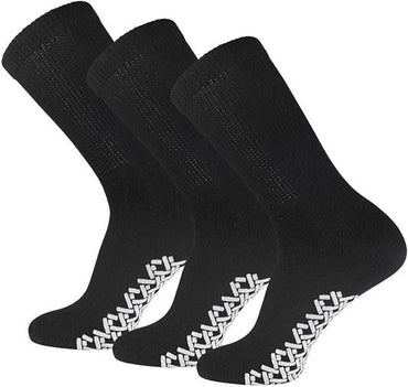 Diabetic Anti Skid Socks Non Slip Non Binding With Grips Hospital Crew Socks For Men Women