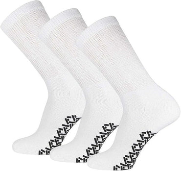 Diabetic Anti Skid Socks Non Slip Non Binding With Grips Hospital Crew Socks For Men Women
