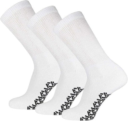 Diabetic Anti Skid Socks Non Slip Non Binding With Grips Hospital Crew Socks For Men Women