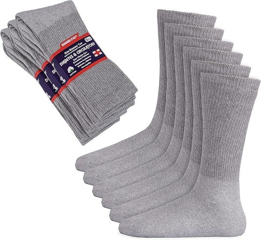 Diabetic Socks For Men Women Non-Binding Doctor Approved Diabetic Crew Socks.