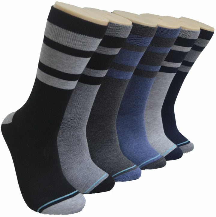 6-12 Pairs Men's Women's Cotton Dress Crew Socks Comfortable Casual Soft Socks Size 10-13