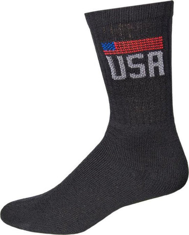 Men’s Sports Casual Cotton Crew Socks USA for All Purpose Work Sports Socks.