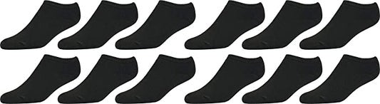 Unisex No Show Socks Comfy Combed Cotton Socks for Men's & Women 12 Pairs Pack