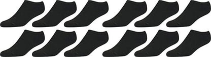 Unisex No Show Socks Comfy Combed Cotton Socks for Men's & Women 12 Pairs Pack