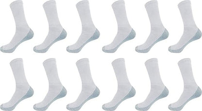 Mens Athletic Sports Cotton Crew Socks Works Cushion Socks