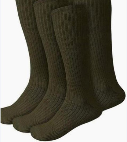 Military Boot Socks Quick-Dry Cotton Crew Socks for Firefighters, Police, Hiking